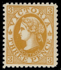 AUSTRALIA - Victoria QV SG437b, 3d dull orange-buff, NH MINT. Cat £15.