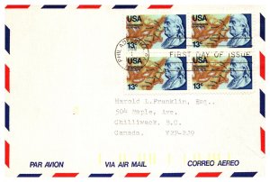 United States, Pennsylvania, Foreign Destinations, First Day Cover