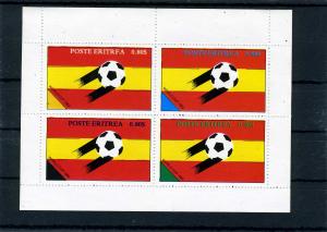 Eritrea Soccer World Cup 1982 Sheet (4) Perforated mnh.vf