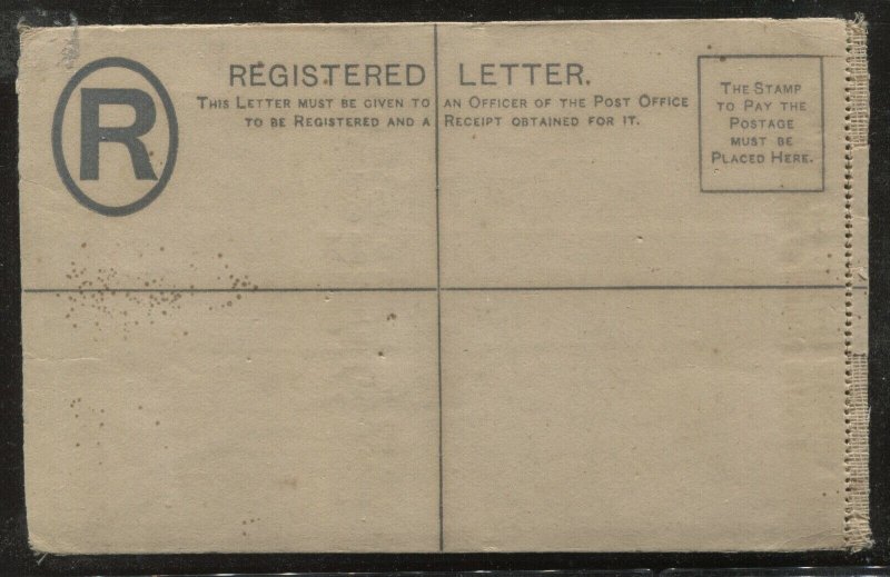 Trinidad QV 2d registered letter envelope unused 