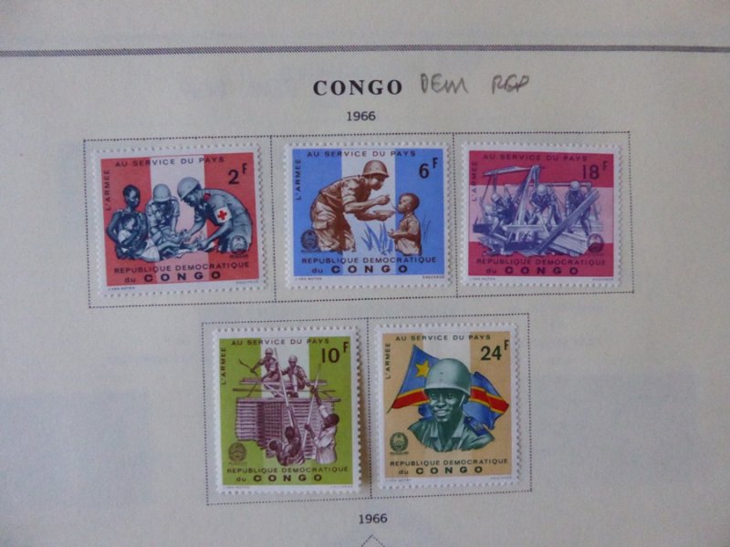 Belgium Congo 1941-1971 Stamp Collection on Alb Pgs