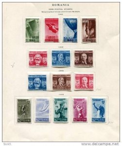 Romania 1945-7 Accumulation MH on pages Perf Imperf Overprint CV 285 euro