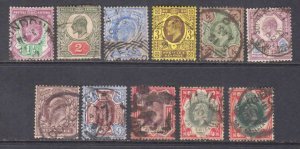 GREAT BRITAIN SC 129-138, 138a SELECT CANCELS $409 SCV MOST SOUND