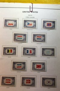 OVERRUN COUNTRIES WW II , 1943-1944, 13 STAMP SET,    HS15