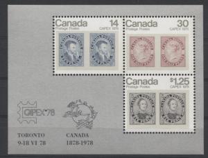 Canada #756ai var 1978 $1.69 Capex 78 Souvenir Sheet on LF/HF Paper - F-70 NH