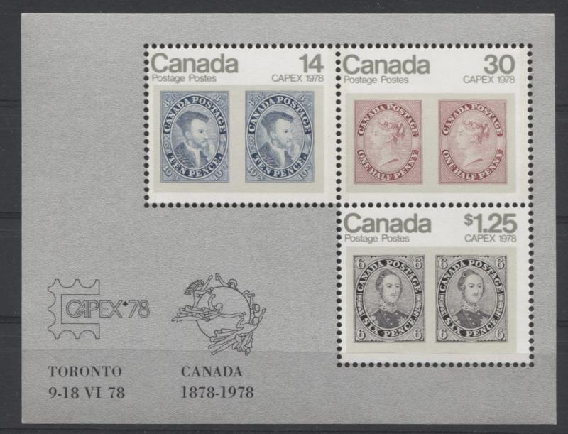 Canada #756ai var 1978 $1.69 Capex 78 Souvenir Sheet on LF/HF Paper - F-70 NH