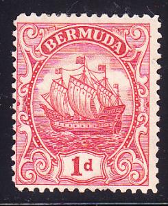 Bermuda 1916 1d rose red Caravel FINE/Mint(*) Scott Nr.42