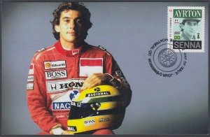 CANADA # 2995.3 - FORMULA 1 AYRTON SENNA POSTAGE STAMP on SUPERB POSTCARD #3