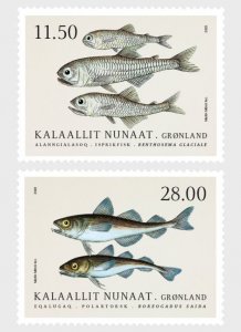 2022 Greenland Fish V (2)  (Scott NA) MNH