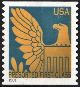 SC#3794 25¢ Eagle Coil Single (2003) Used