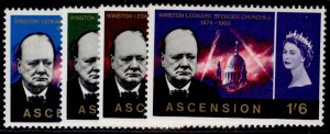 ASCENSION QEII SG91-94,  1966 Churchill commemoration set, NH MINT.