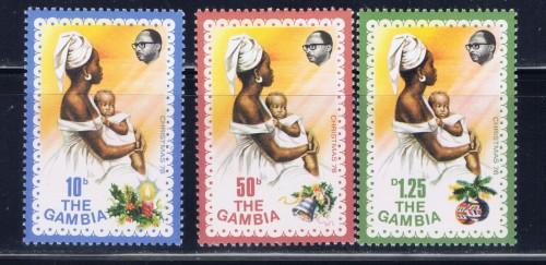 Gambia 338-40 NH 1976 Christmas set