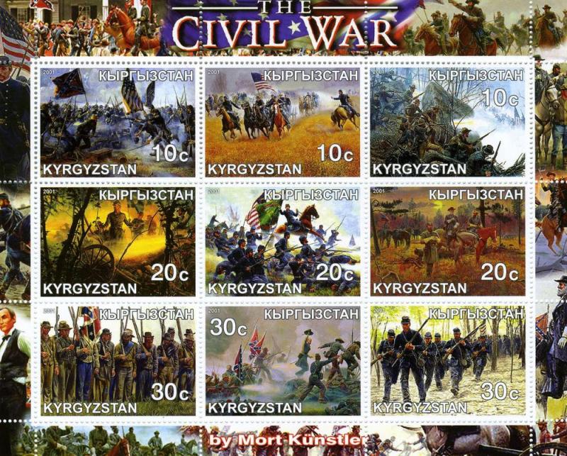 Kyrgyzstan 2001 THE CIVIL WAR Sheet Perforated Mint (NH)
