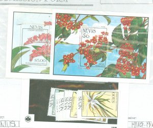 Nevis #910-17 Mint (NH) Single (Complete Set) (Flowers)