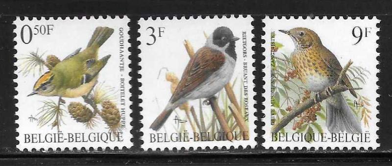 Belgium 1216, 20, 29 Birds part set MNH