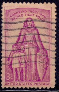 United States, 1957, Polio Support, sc#1087, used