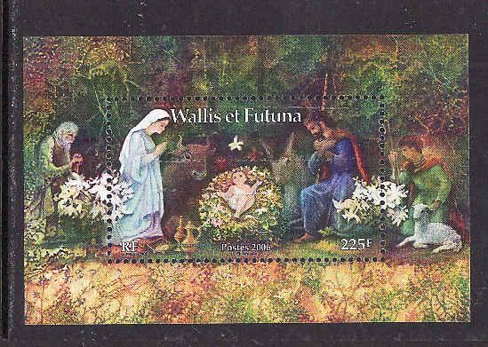 Wallis & Futuna-Sc#630-unused NH sheet-Christmas-2006-