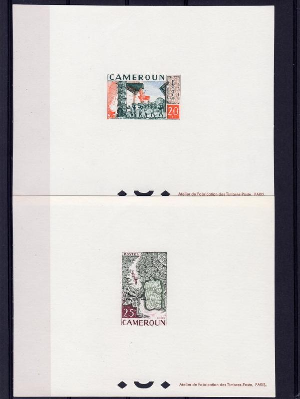 Cameroun 1959 Sc#334/335 Bananas-Fruits 2 Deluxe SS Imperforated MNH VF