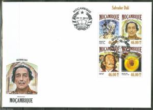 MOZAMBIQUE 2013 45th MEMORIAL ANNIVERSARY OF SALVADOR DALI SHEET  FDC