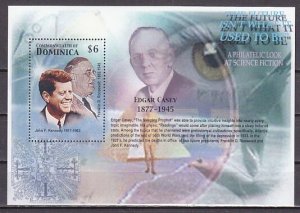 Dominica, Scott cat. 2411. President J. Kennedy s/sheet.