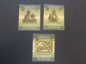 Lithuania 1991 Sc 400-402 set MNH