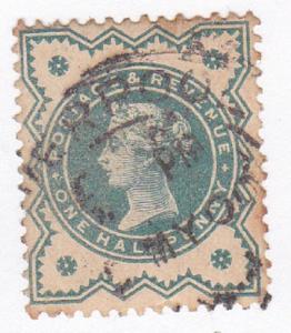 UK #125 Victoria 1/2p blue - green 1900