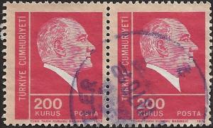 TURKEY - #1930 -  Pair - Used - SCV-0.50