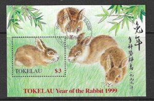 TOKELAU ISLANDS SGMS287 1999 CHINESE NEW YEAR USED 