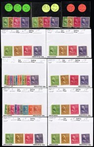 US Stamps # 839-51 MLH F-VF Fresh 10 Sets Scott Value $350.00