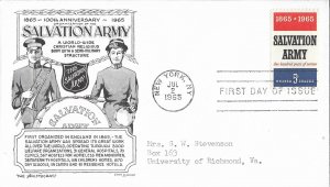 1965 FDC, #1267, 5c Salvation Army, Aristocrats-Lowry