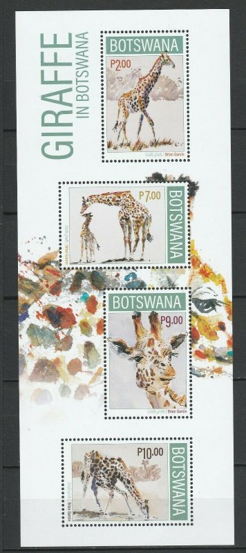 Botswana 2020 Fauna, Animals, Giraffes MNH Sheet