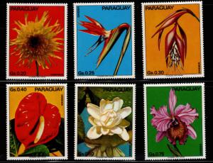 Paraguay Scott 1531A-G MNH** flower stamp set