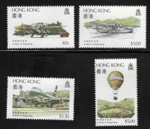 Hong Kong Scott 415-418 MNH**  Aviation stamp set