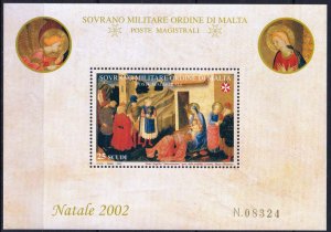 Sovereign Military Order of Malta 2002 Christmas Sass.Bl.70 MNH