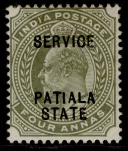 INDIAN STATES - Patiala EDVII SG O29, 4a olive, M MINT.