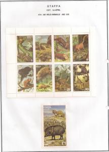 SCOTLAND - STAFFA - 1977 - Animals - Perf 8v, Souv Sheets - M L H