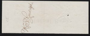 US RN-C5 1873 Mutual Bank New York Revenue Stamped Paper