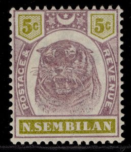 MALAYSIA - Negri Sembilan QV SG8, 5c dull purple & olive-yellow M MINT. Cat £18.