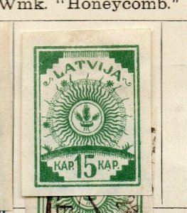 Latvia 1919 Early Issue Fine Mint Hinged 15k. NW-191737