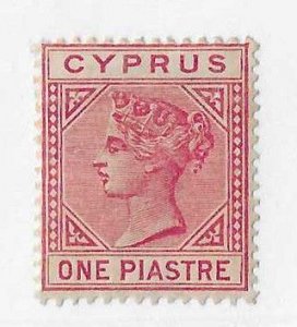 Cyprus Sc #21a 1p rose red HR/OG  VF