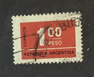Argentina 1976  Scott 1114 used  -  1p,  Numeral