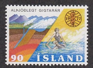 Iceland #  502, World Rheumatism Year, Mint Hinged