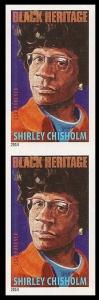 US 4856a Black Heritage Shirley Chisholm imperf NDC vert pair MNH 2014