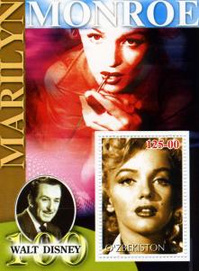 Uzbekistan 2002 MARILYN MONROE s/s Perforated Mint (NH)