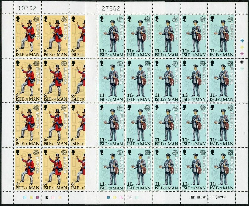 Isle of Man 152-153 sheets,MNH.Michel 142-143. EUROPE CEPT-1979.Mailman.