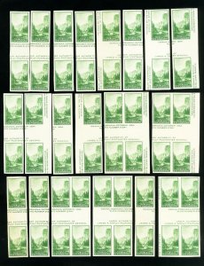 US Stamps # 769a VF Lot of 60 vert pairs w/ hanging gutters Scott Value $330.00