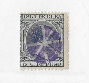 Cuba Sc #146  5c  used with fancy cork VF