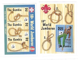 Gambia 1995 Boy Scout Jamboree Holland Sc 1639,1641 Sheet S/S MNH C12