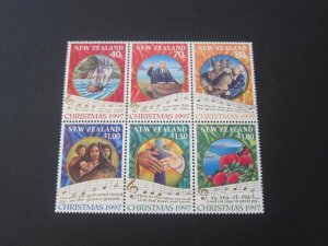 New Zealand 1997 Sc 1457a Christmas Se-tenant (6) set MNH