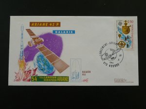 space Ariane V54 satellite Galaxie VII commemorative cover French Guiana 1992